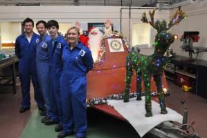 With our sleigh, refurbished by Babcock apprentices we collected ï¿½2,500 which will go to local and international charities.